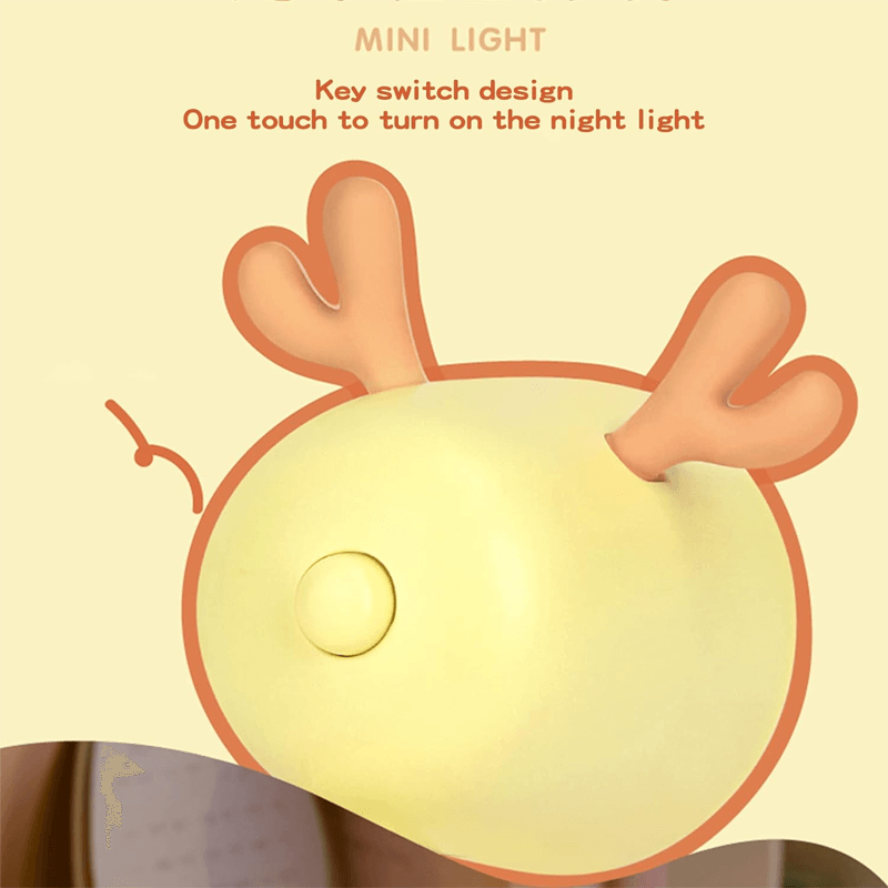 Mini Schattige Huisdierlamp - Verstelbare LED-bureaulamp, Decoratief Nachtlampje met Hertenontwerp, Perfect voor Kinderkamer en Bureau