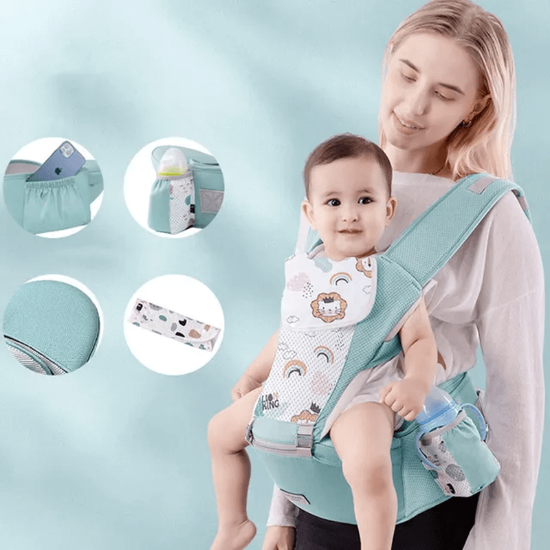 Ergonomische draagzak met opbergruimte