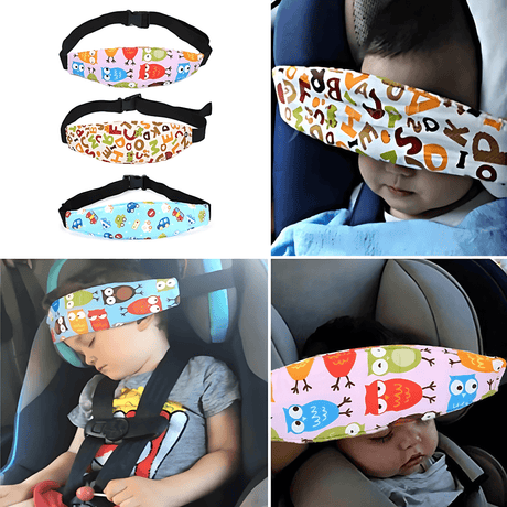 SafeNap – Barns Bilsele & Sovstöd med Huvudfixeringsband för Resa och Vila