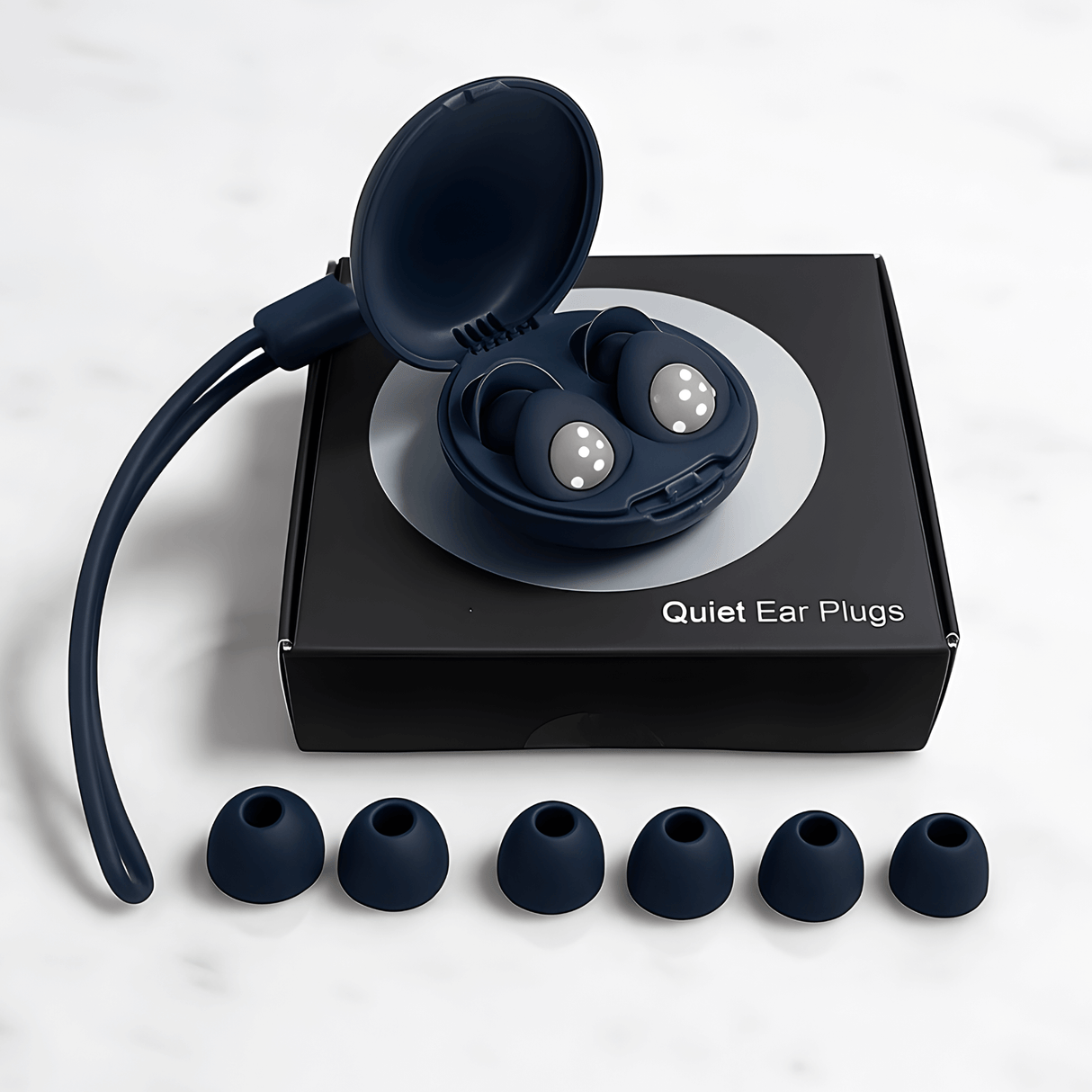 SilenEase – Mjuka Återanvändbara Silikonöronproppar för Sömn, Resor & Koncentration