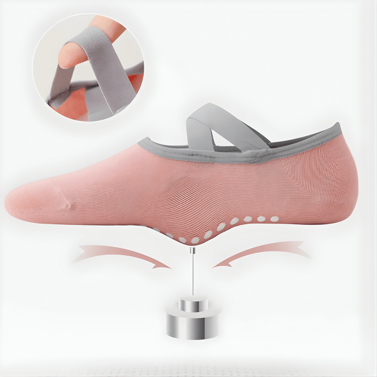 GripFlow – Halkfria Yoga- och Pilatesstrumpor med Ventilerande Komfort & Stabilt Grepp