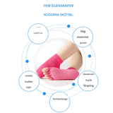 MovaSoft – Öppna Fem-Tå Yoga- och Pilatesstrumpor med Halkskydd & Andningsbar Komfort