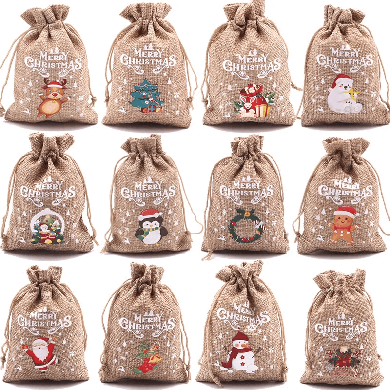 Gezellige kersttas voor kerstcadeaus 10x14cm