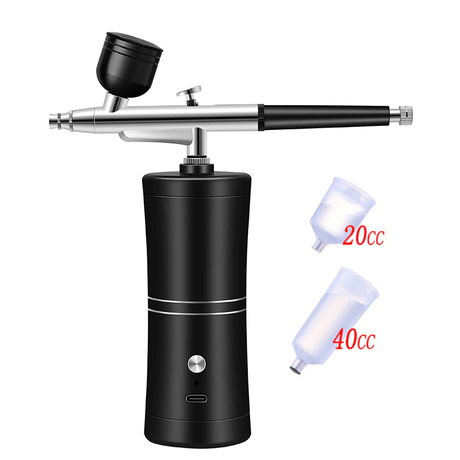 Draadloze airbrush met dubbelwerkend spuitpistool