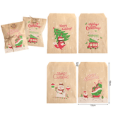 12st Vrolijk Kerstmis Kraftpapier Papieren Zakken - Kant-en-klare Kerstmis Geschenkzakken 13x18cm