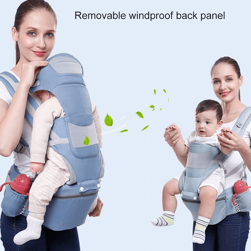 Ergonomische draagzak met opbergruimte