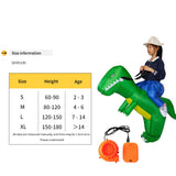 Opblaasbaar dinosauruskostuum voor kinderen en volwassenen