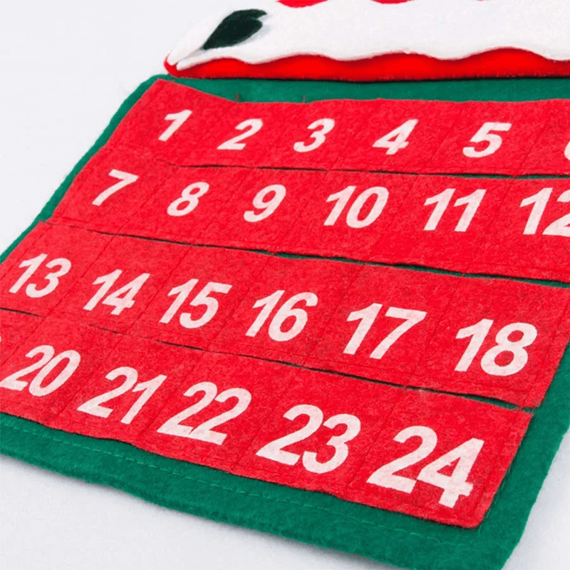Stoffen Kerst Adventskalender Aftellen - Kerstman 24 Dagen