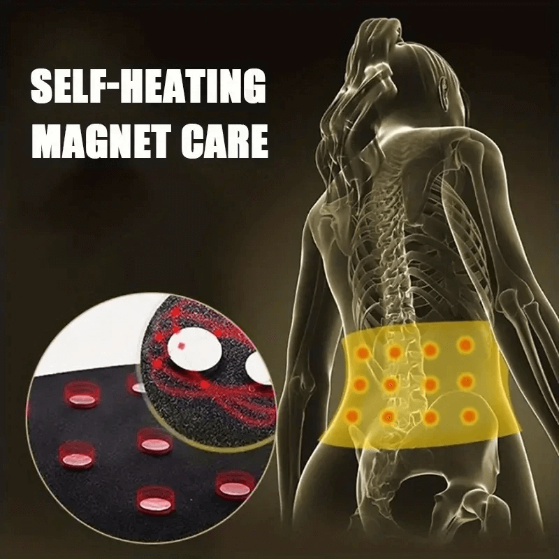 Verstelbare Zelfverwarmende Magnetische Therapie Lumbale Ondersteuning - Pijnverlichtende Warmtegordel voor Lumbaal & Houding