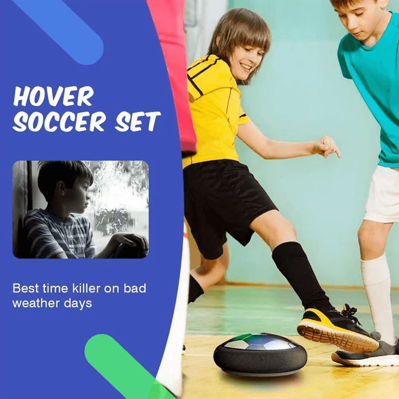 HoverKick - Drijvend LED-voetbalspeelgoed met schuimschokdemper voor zaalvoetbalspellen