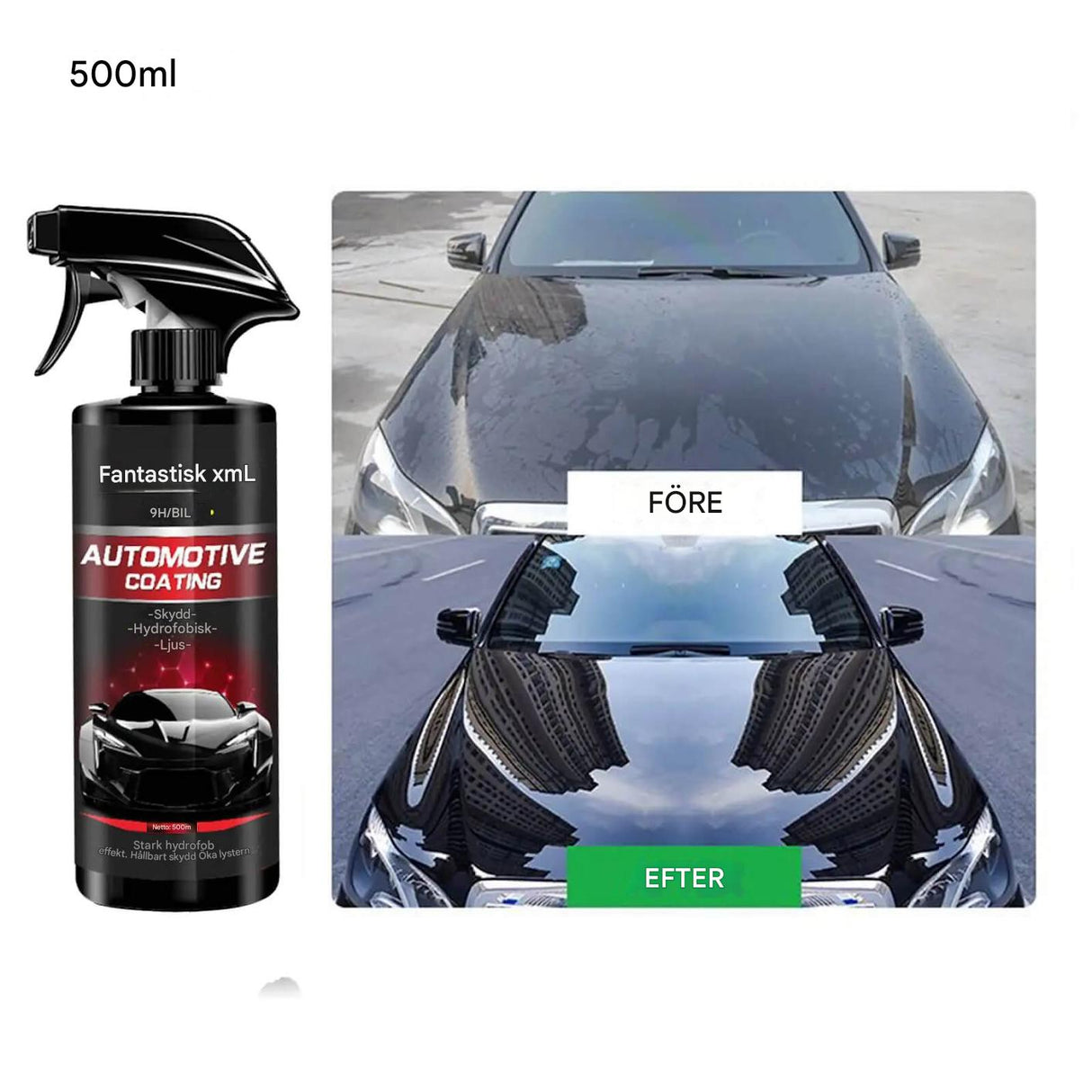 Ultimate 500ml Auto Bescherming, Hydrofobische Laag, Nano Keramisch Autopolish, Superieure Hardheid & Glans voor Langdurige Bescherming