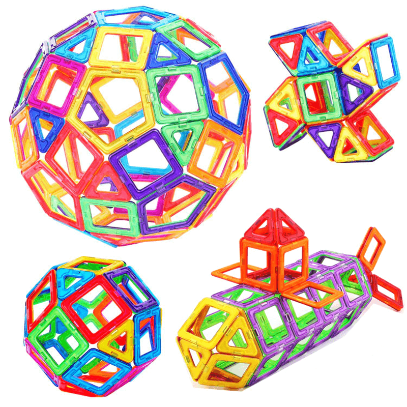 Magnetische Bouwstenen - Montessori Magnetische Sets voor Creatief Spelen, Bouwen en Leren, Perfect Educatief Speelgoed voor Kinderen