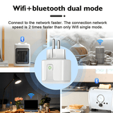 Slimme wifi-contactdoos 16A/20A - Spraakgestuurde contactdoosadapter