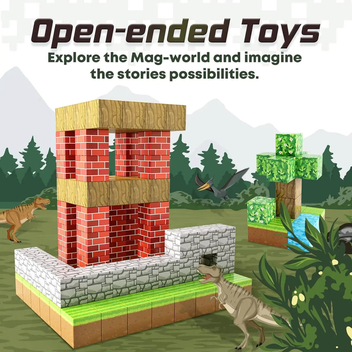 MiniCraft™ Magnetische Bouwstenen - Leren & Creatief Spelen