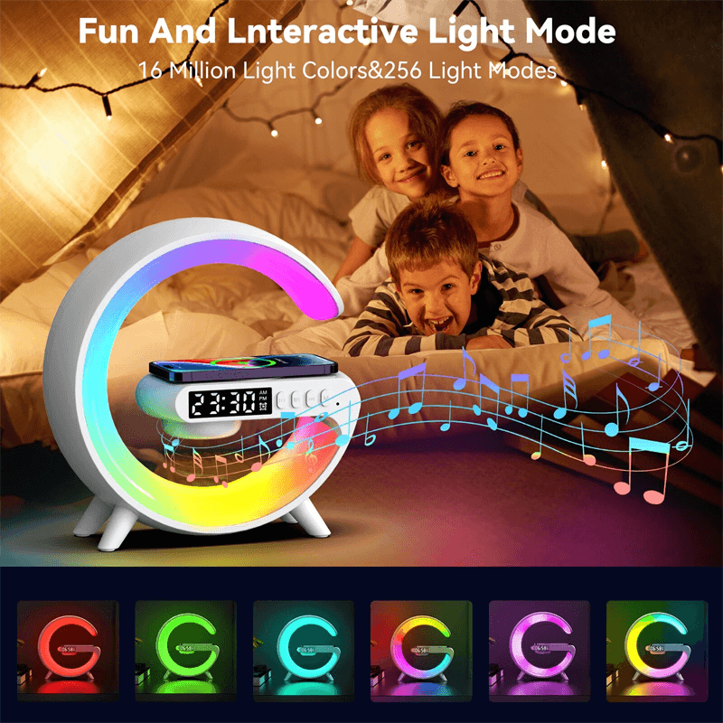 Multifunctionele draadloze RGB-oplaadpad voor nachtverlichting