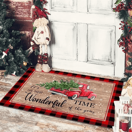 Vrolijk kerstfeest deurmat om kerst te verwelkomen 40x60cm