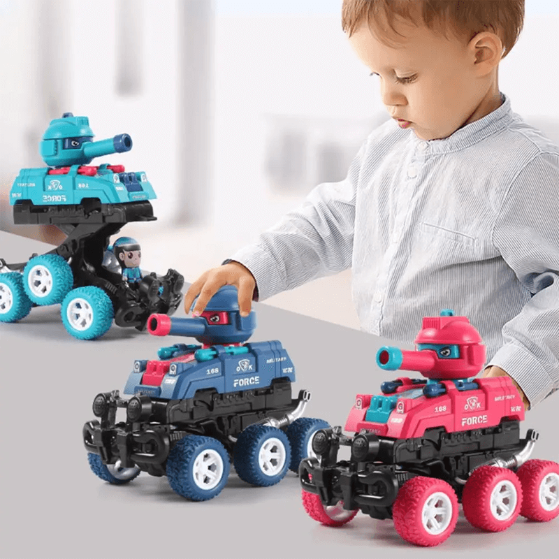 Miniatuur Zeswielig Schuiftank Speelgoed