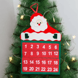 Stoffen Kerst Adventskalender Aftellen - Kerstman 24 Dagen