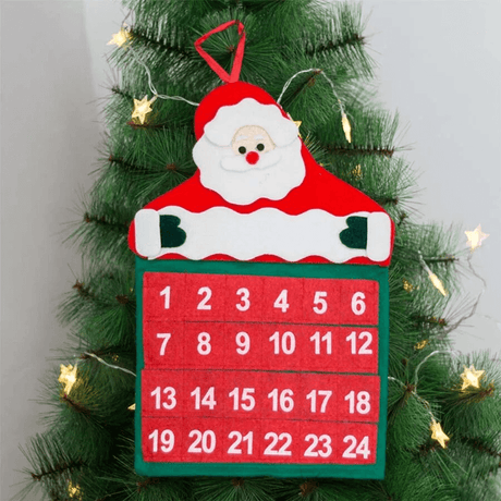 Stoffen Kerst Adventskalender Aftellen - Kerstman 24 Dagen