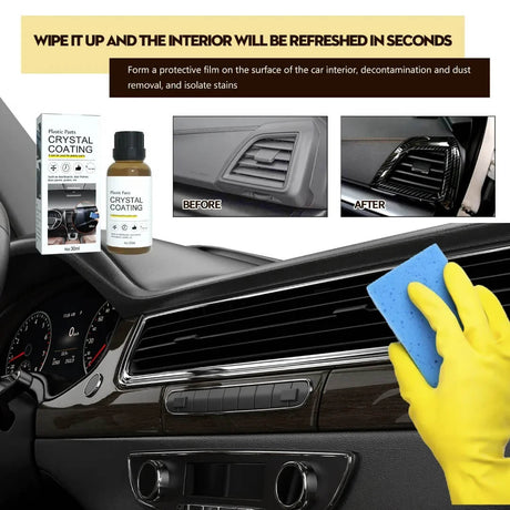 Car Plastic Renewal & Crystal Wax - Langdurige 30ml vloeistof voor auto-onderhoud en plastic vernieuwing