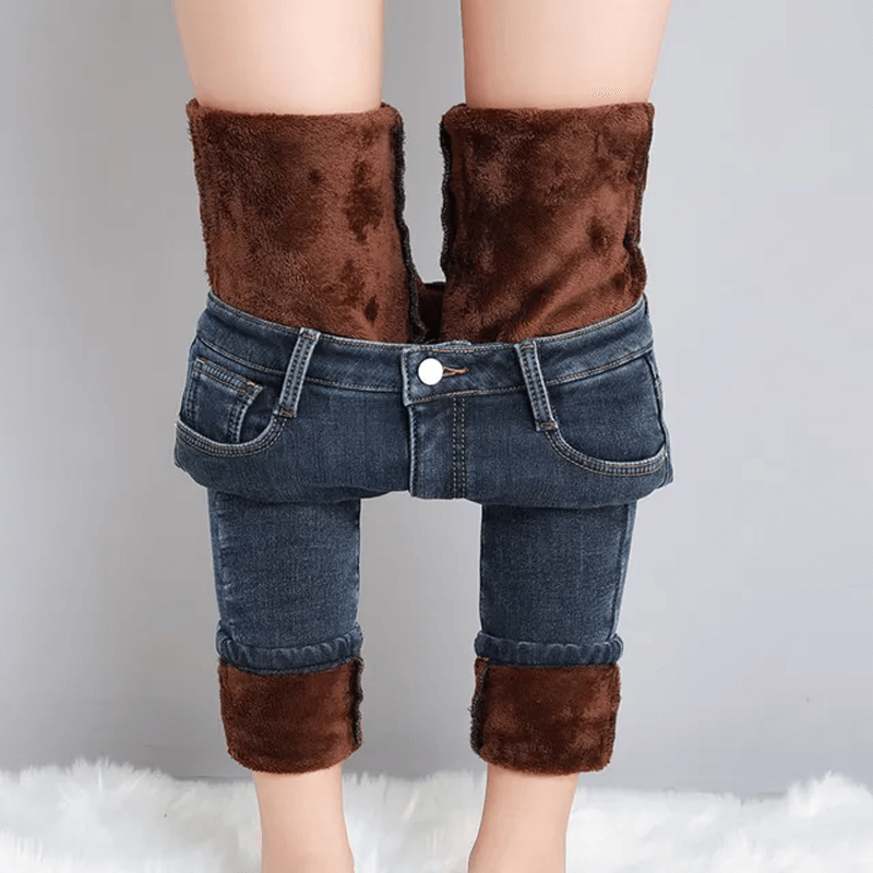 Smalle warme jeans
