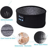 Draadloze Bluetooth Slaap Hoofdband & Oogmasker - Elastische, Comfortabele Hoofdtelefoon met Afneembare Luidsprekers voor Slaap & Oefening