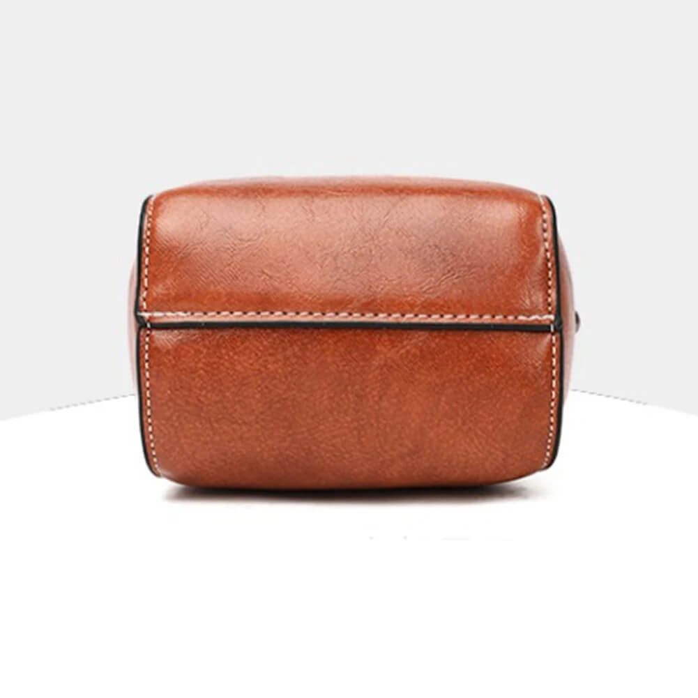 Vintage Crossbody Leren Tas voor Vrouwen - Verstelbare Schouderriem, Compact Ontwerp en Elegante Stijl