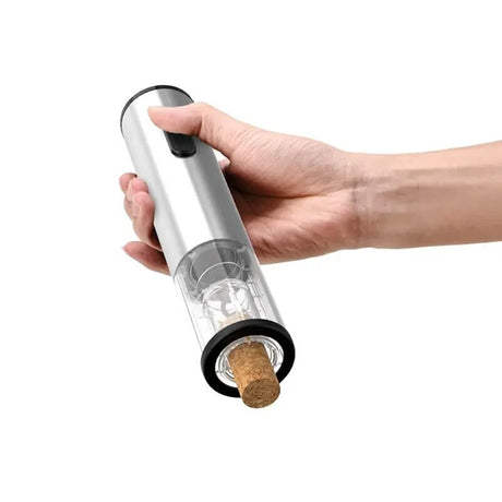 Elektrische Wijnopener Set 5-in-1 met Folie Snijder, Wijn Schenker & Vacuüm Stopper - Automatische Kurkentrekker & Display Base | Perfect Cadeau voor Wijnliefhebbers