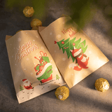 12st Vrolijk Kerstmis Kraftpapier Papieren Zakken - Kant-en-klare Kerstmis Geschenkzakken 13x18cm