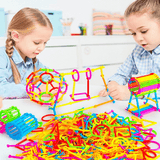 280 stuks Slimme Puzzels - Bouwstenen voor Kinderen, 3D Puzzels en Educatieve Bouwset, Creatief Verbinden en Bouwpakket