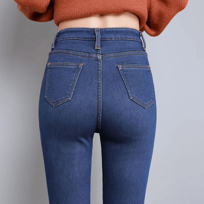 Smalle warme jeans