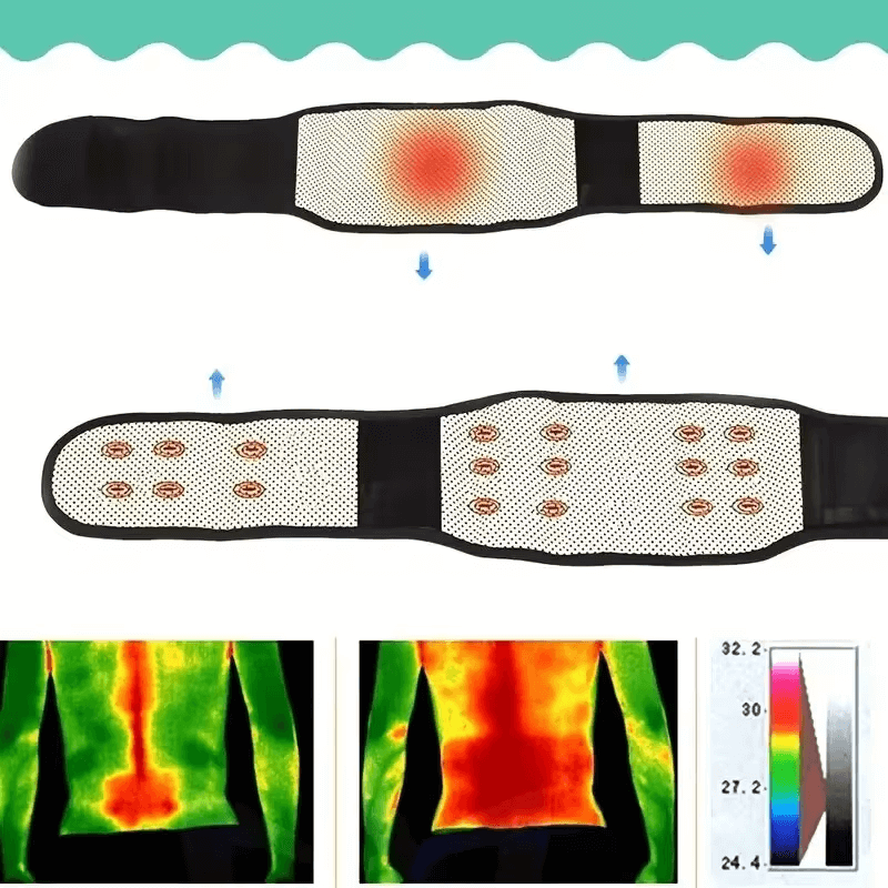 Verstelbare Zelfverwarmende Magnetische Therapie Lumbale Ondersteuning - Pijnverlichtende Warmtegordel voor Lumbaal & Houding