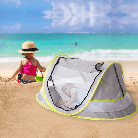 Pop-Up UV-tent voor kinderen Strandtent Zonnetent Draagbaar, Klamboe