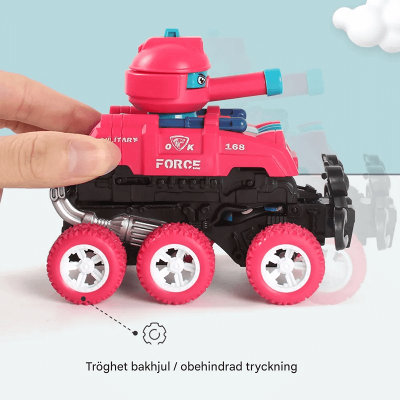 Miniatuur Zeswielig Schuiftank Speelgoed