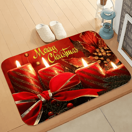 60x40 cm Welcoming Flanellen Kerstdeken - Vrolijk Kerstfeest, Kerstman, Ster, Rendier