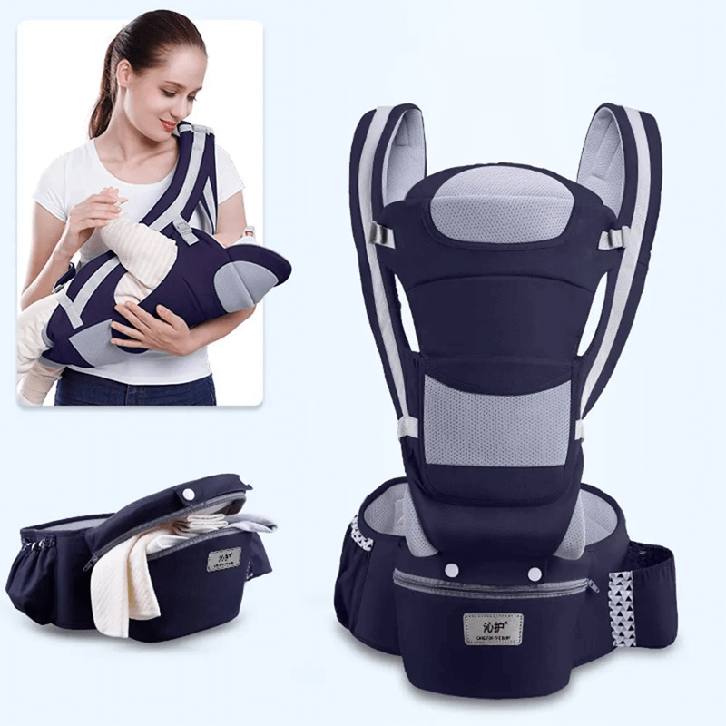 Ergonomische draagzak met opbergruimte