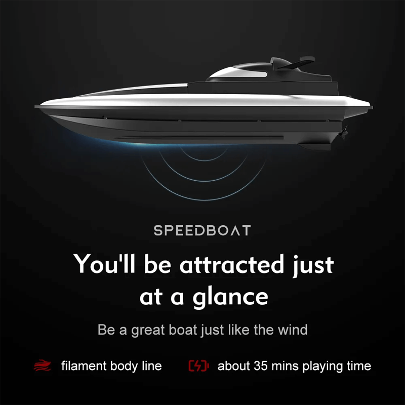 Snelle boot met afstandsbediening - 25 km/u raceboot met IPX4 waterdichtheid en waterkoeling