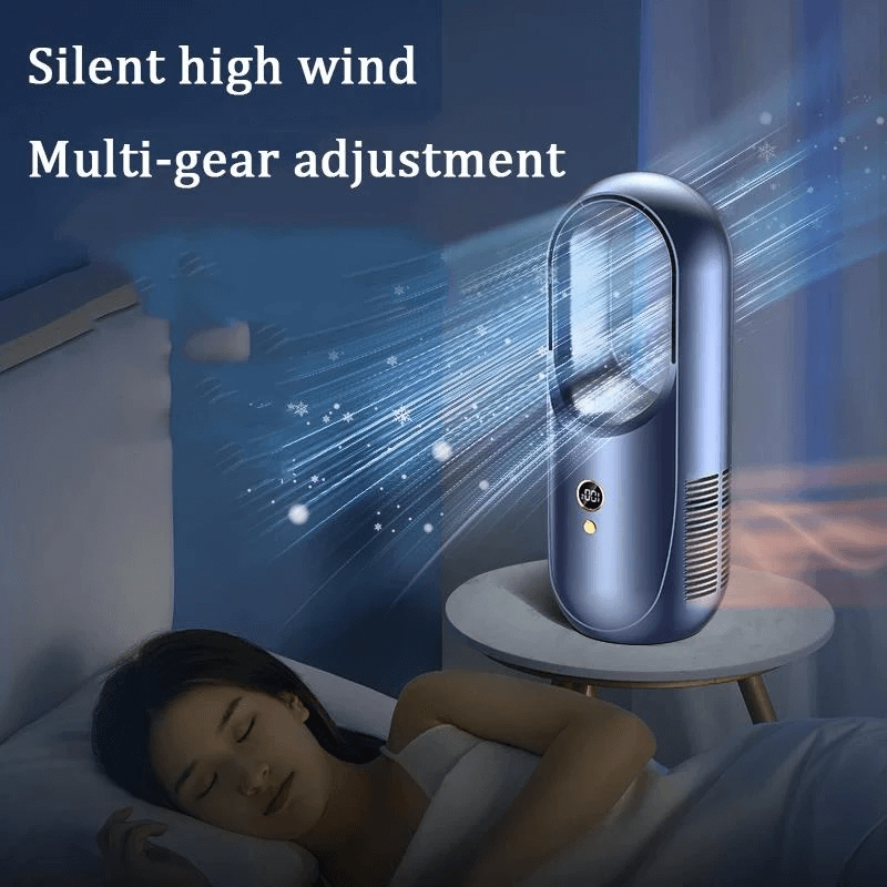 Draagbare ventilator met LED-scherm 2000mAh
