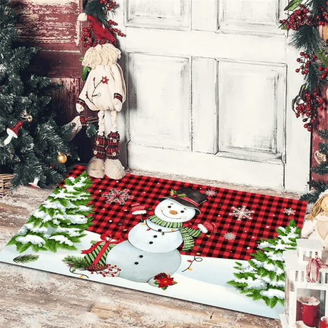Vrolijk kerstfeest deurmat om kerst te verwelkomen 40x60cm