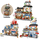 Japanse straat-mini-bouwstenen - doe-het-zelf model