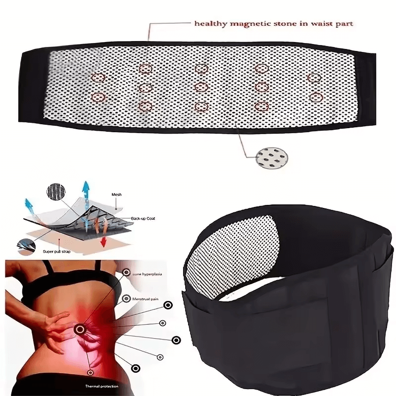 Verstelbare Zelfverwarmende Magnetische Therapie Lumbale Ondersteuning - Pijnverlichtende Warmtegordel voor Lumbaal & Houding