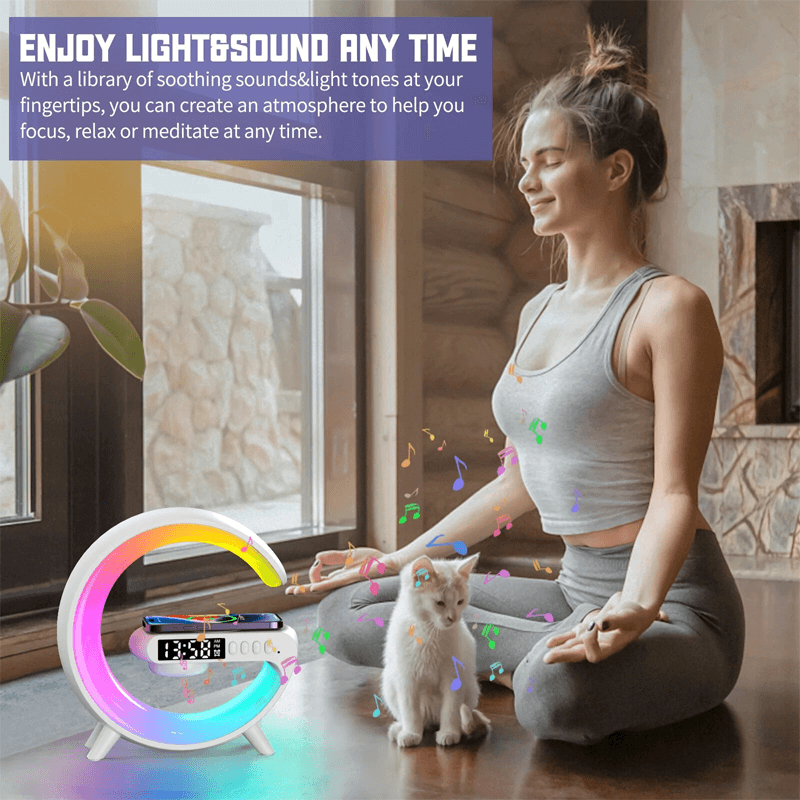 Multifunctionele draadloze RGB-oplaadpad voor nachtverlichting