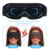 Draagbaar 3D-slaapmasker - Lichtblokkering, zachte gewatteerde oogbescherming voor optimaal comfort
