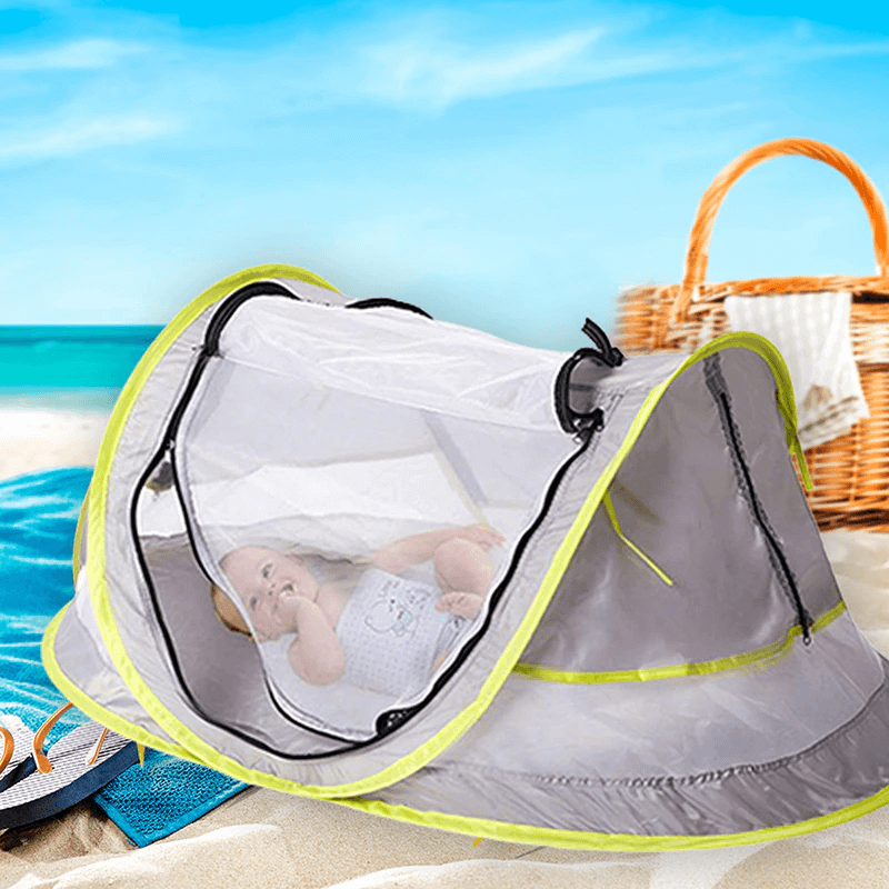 Pop-Up UV-tent voor kinderen Strandtent Zonnetent Draagbaar, Klamboe