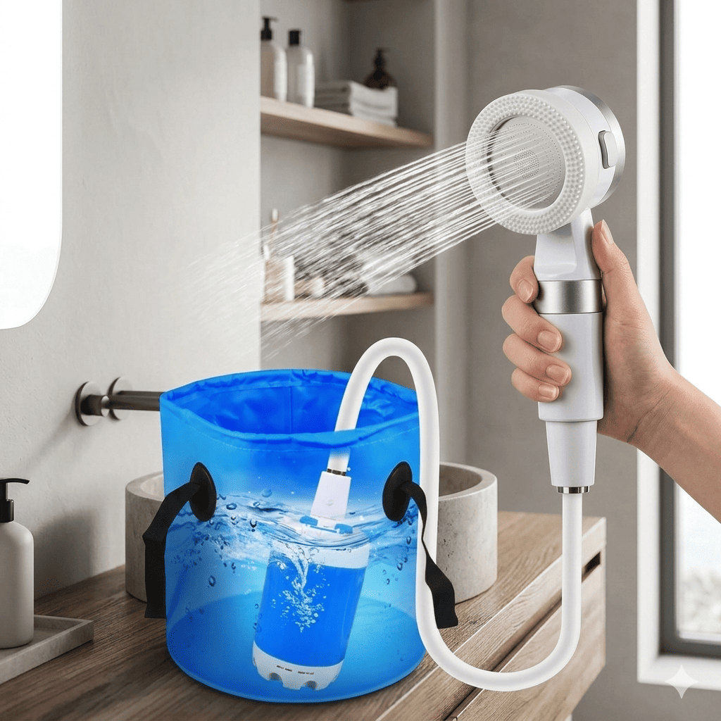 CampFlow - Draagbare douche met waterpomp