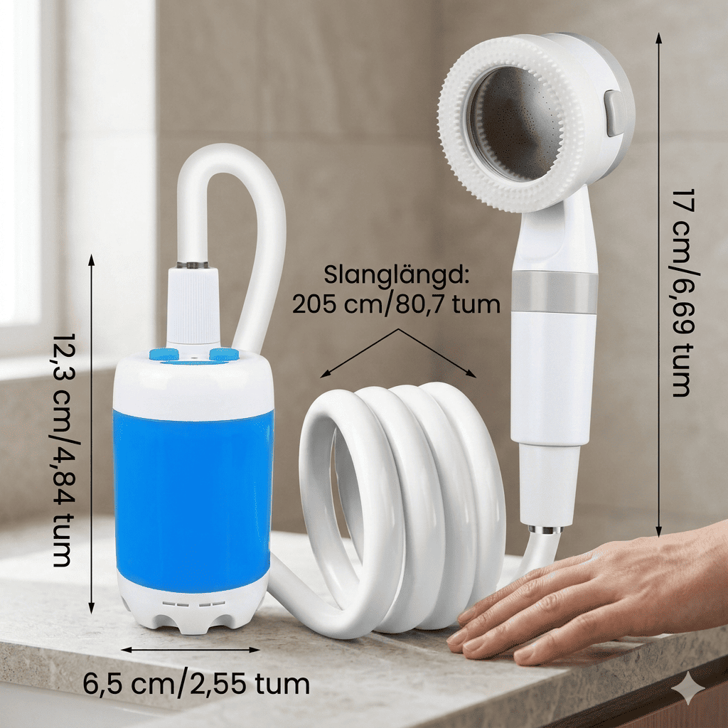 CampFlow - Draagbare douche met waterpomp