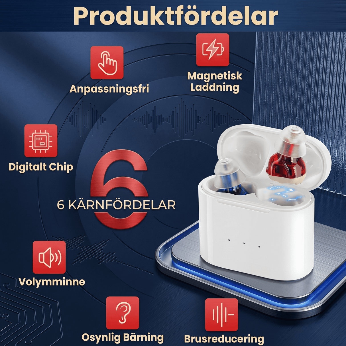 ClearTone - Discrete hoortoestellen - Geavanceerd hoortoestel met ruisonderdrukking