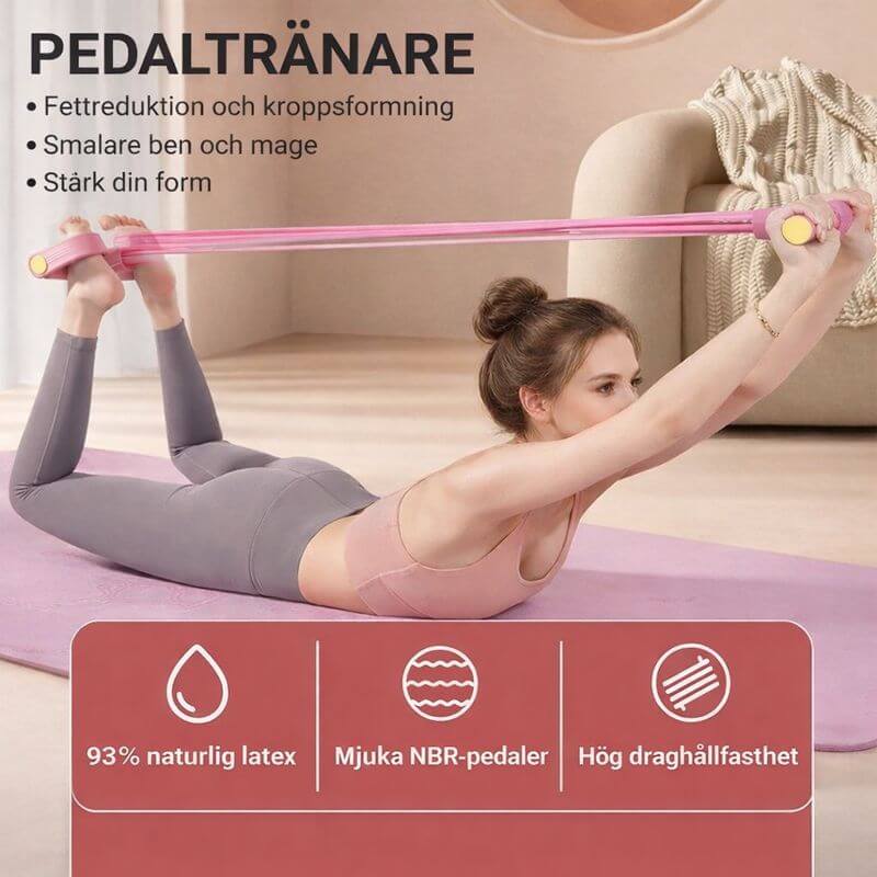 FlexPulse – Pedalbaserat Träningsredskap med Motståndsband för Stretching, Mage, Ben, Armar & Helkroppsträning
