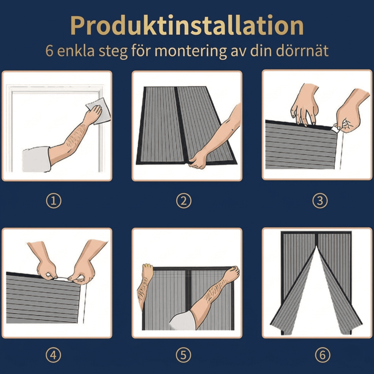 Magnetisch muskietennet voor deur met automatische sluiting | Insectennet met magnetisch slot - Bescherming tegen muggen voor patio, balkon & ingang (Meerdere maten)