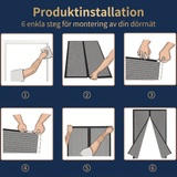 Magnetisch muskietennet voor deur met automatische sluiting | Insectennet met magnetisch slot - Bescherming tegen muggen voor patio, balkon & ingang (Meerdere maten)